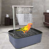 Automatic Parrot Bath for Birds with Self-Circulating Water