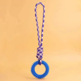 Dog Rope Chew Toy with Dental Ring — Interactive Tug & Teeth-Cleaning for Dogs