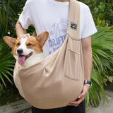 Crossbody Pet Carrier Bag — Comfortable Hands-Free Travel for Small Pets