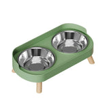 Elevated Double Pet Bowl Set — Raised Food & Water Station for Dogs & Cats