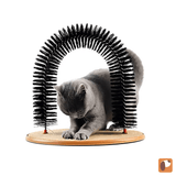 Cat Grooming Arch Scratcher — Self-Grooming Bristles & cratch Base