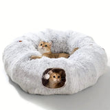 PurrTunnel Cat Tunnel Bed — Interactive Play Tunnel with Cozy Nest