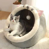 Self-Warming Cat Cave Bed — Cozy Heat-Reflective Retreat for Cats