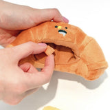 Croissant Squeaky Dog Toy — Plush Food Toy for Interactive Play