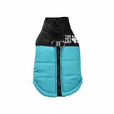 Full-Zip Puffer Dog Jacket — Easy-On Winter Coat with Leash Ring