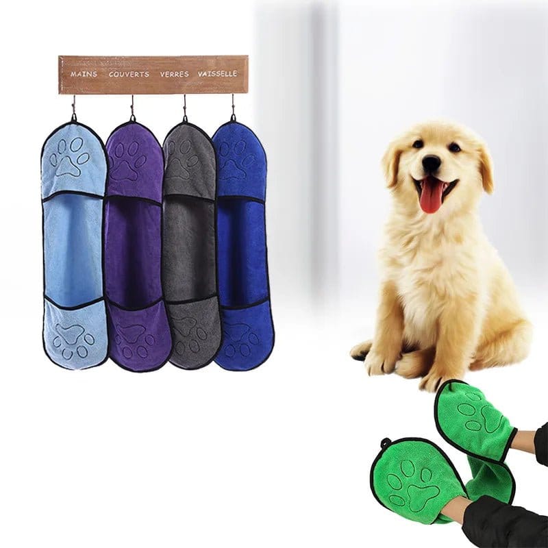 Pet Drying Mitt — Ultra-Absorbent Microfiber Glove for Faster, Mess-Free Drying