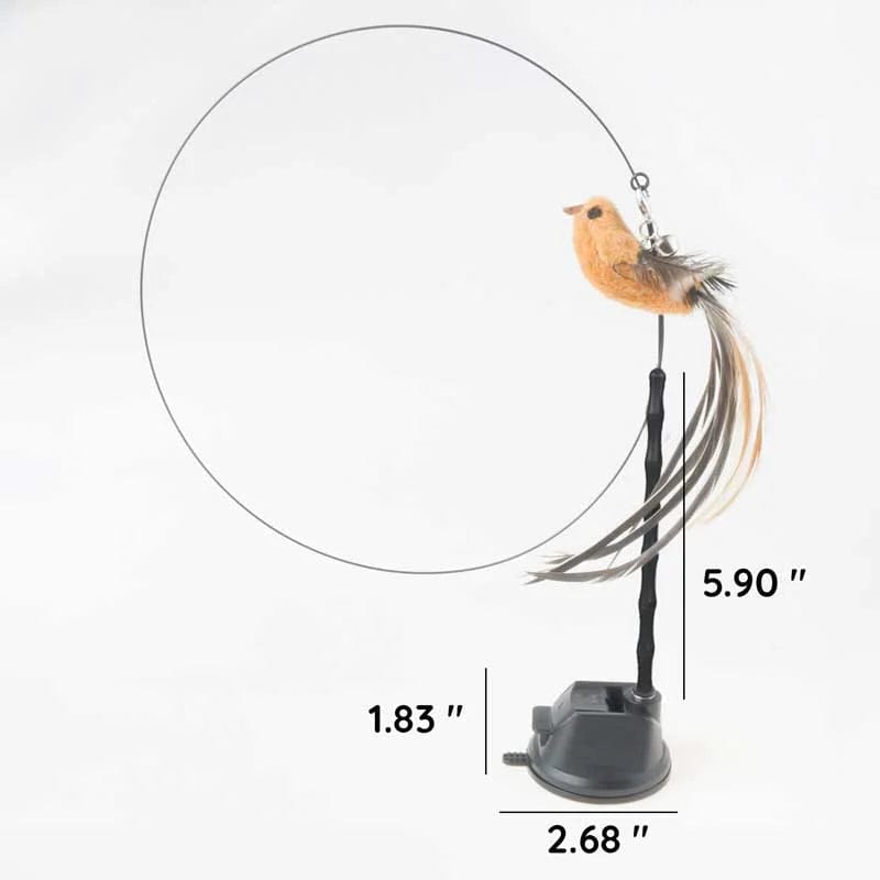 Cat Wand Toy Set – Interactive Feather and Bell Teaser Toys for Cats