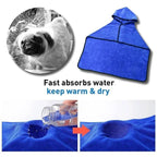 Dog Bathrobe – Microfiber Drying Robe with Full Coverage Hood