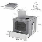 Enclosed Cat Litter Box with Odor Control and Leak-Proof Design