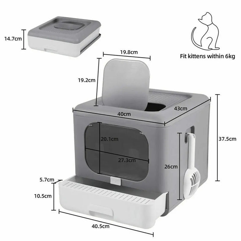Enclosed Cat Litter Box – Durable, Leak-Proof and Easy to Clean