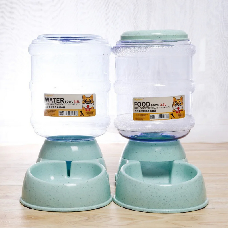 Automatic Pet Feeder & Water Dispenser – 2-in-1 Food & Water Storage