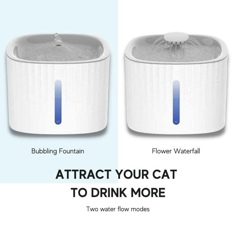 LED Cat Water Fountain — 2.5L Filtered Hydration System