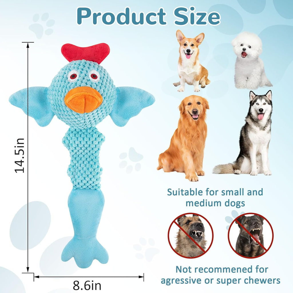 Squeaky Plush Dog Toy — Soft Plush Comfort with Built-In Squeaker