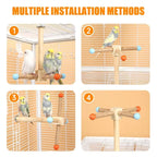 Natural Wooden Bird Perch – Chew and Rest Perch for Bird Cages