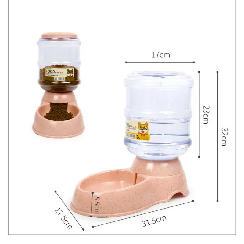 Automatic Pet Feeder & Water Dispenser – 2-in-1 Food & Water Storage