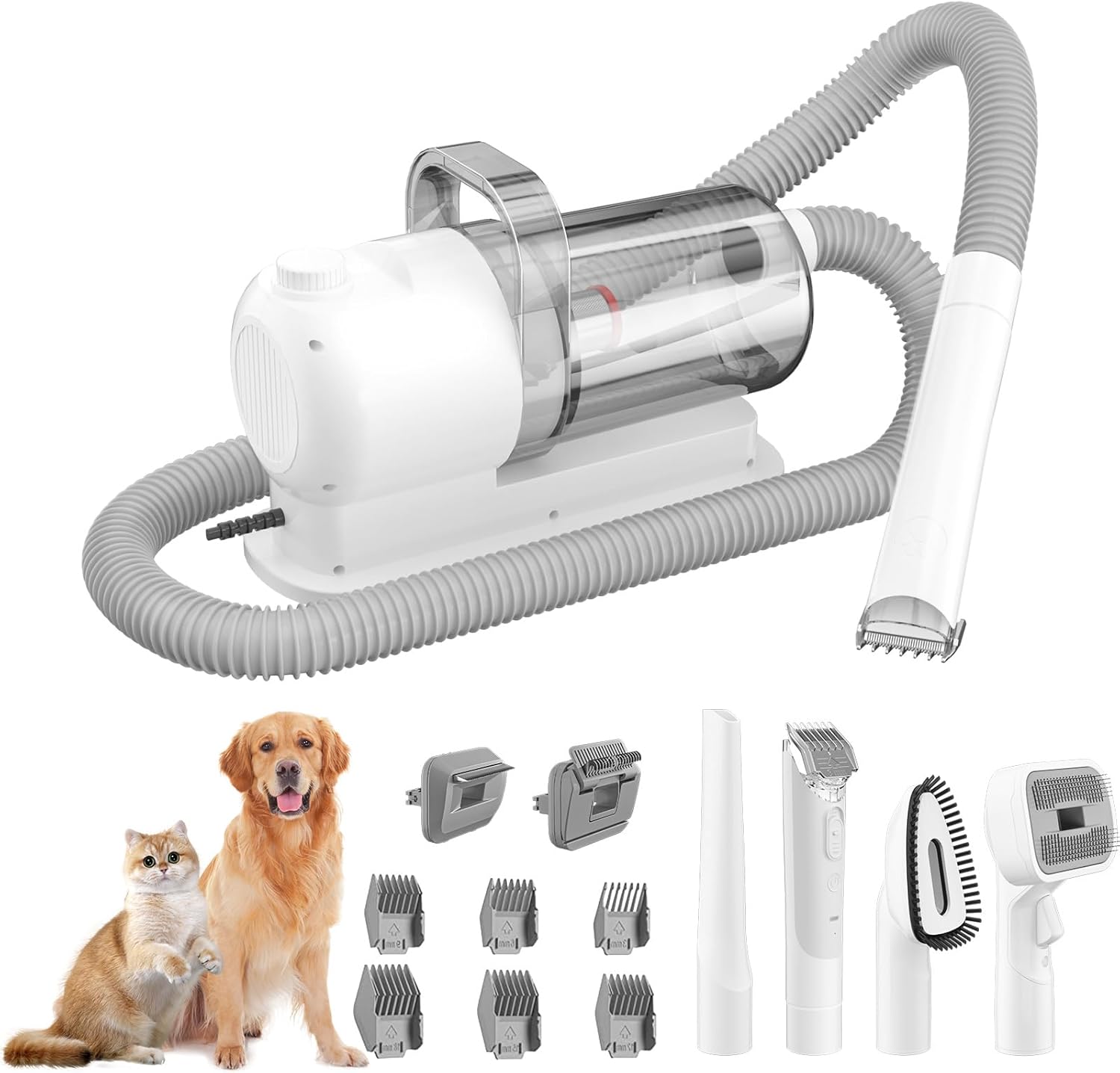 Pet Grooming Vacuum Kit 6-in-1 – 2.5L Hair Collection for Dogs & Cats
