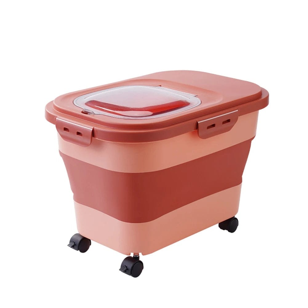 Foldable Pet Food Storage Bin — Airtight, Space-Saving & Easy to Move
