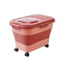 Foldable Pet Food Storage Bin with Wheels — Clean, Airtight & Space-Saving