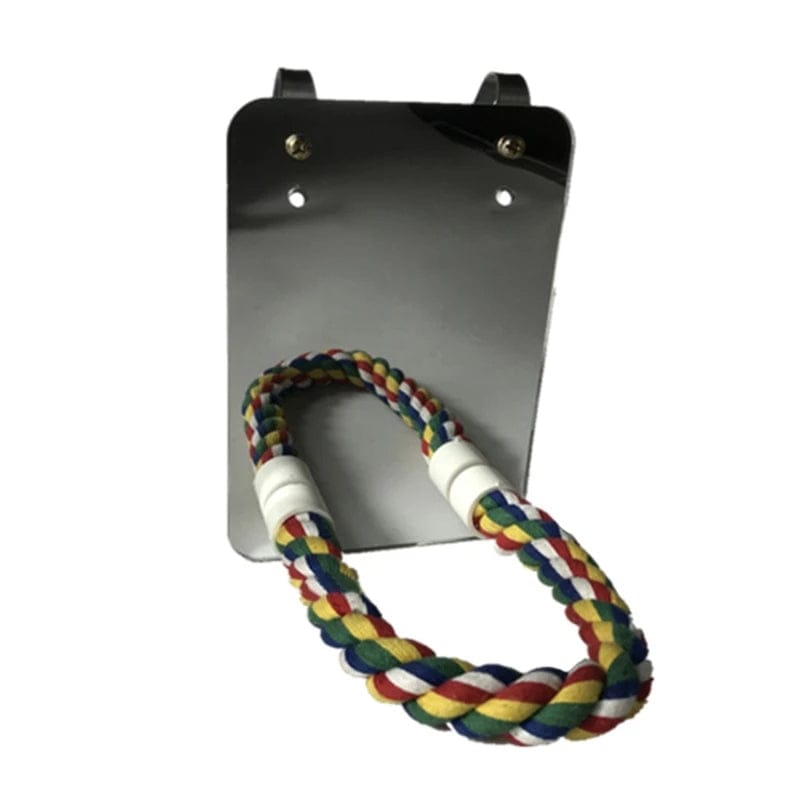 Macaw Mirror Toy – Interactive Bird Cage Mirror for Parrots