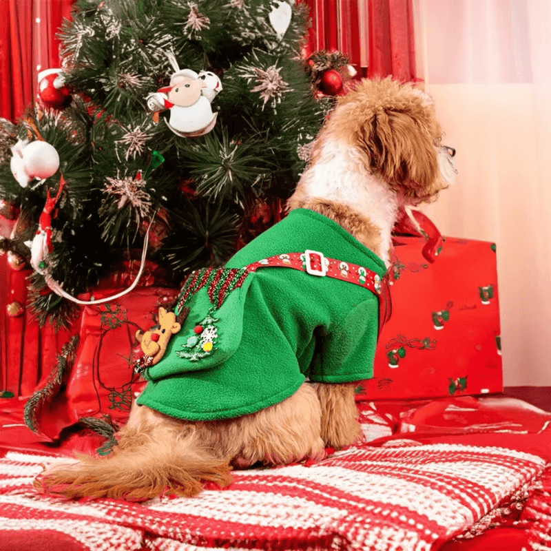 Christmas Elk Dog Dress – Festive Style & Cozy Comfort