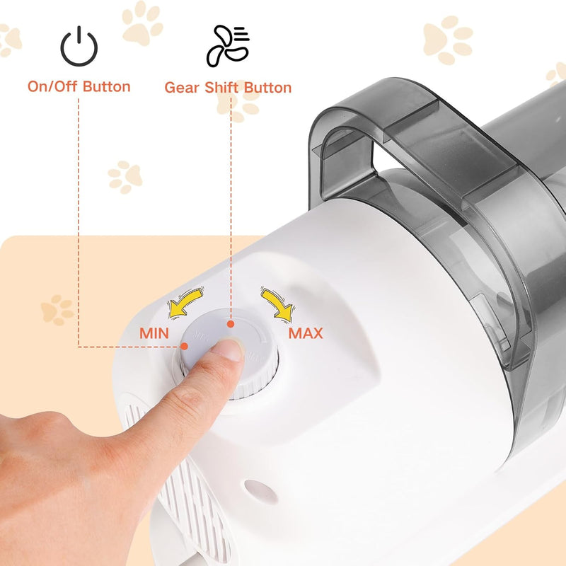Pet Hair Vacuum &amp; Grooming Kit 6-in-1 – 2.5L Capacity, Shed-Free Home