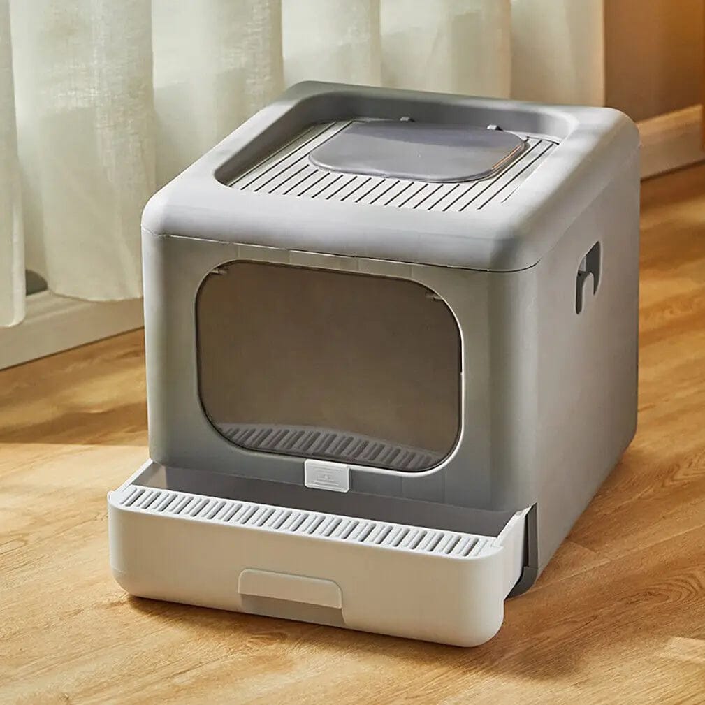 Enclosed Cat Litter Box with Odor Control and Leak-Proof Design