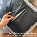 Rustic Corduroy Sofa Bed — Plush Dog Sofa with Toy & Supportive Bolsters