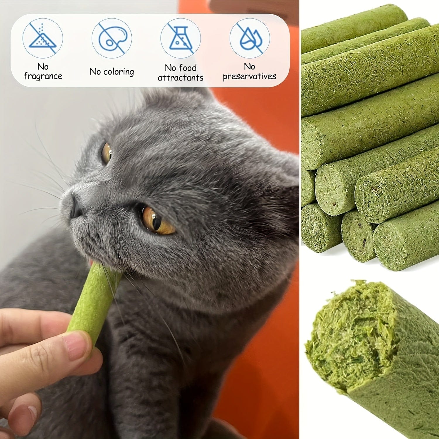 Cat Grass Chew Sticks — Natural Chewing Support for Cats