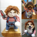 Chucky Pet Costume – Scary & Hilarious Halloween Outfit for Dogs & Cats