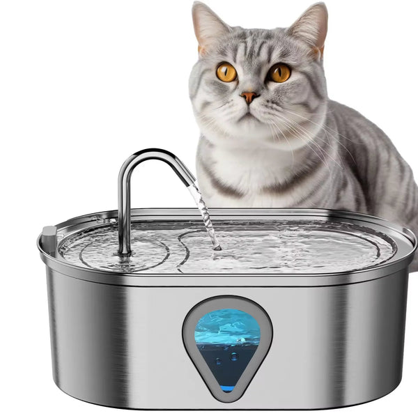 3.5L Stainless Steel Pet Fountain – Automatic, Silent & Fresh Water
