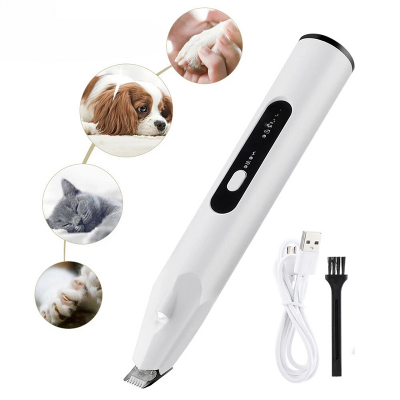 Silent Pet Hair Trimmer – USB Rechargeable Grooming Clipper for Cats & Dogs