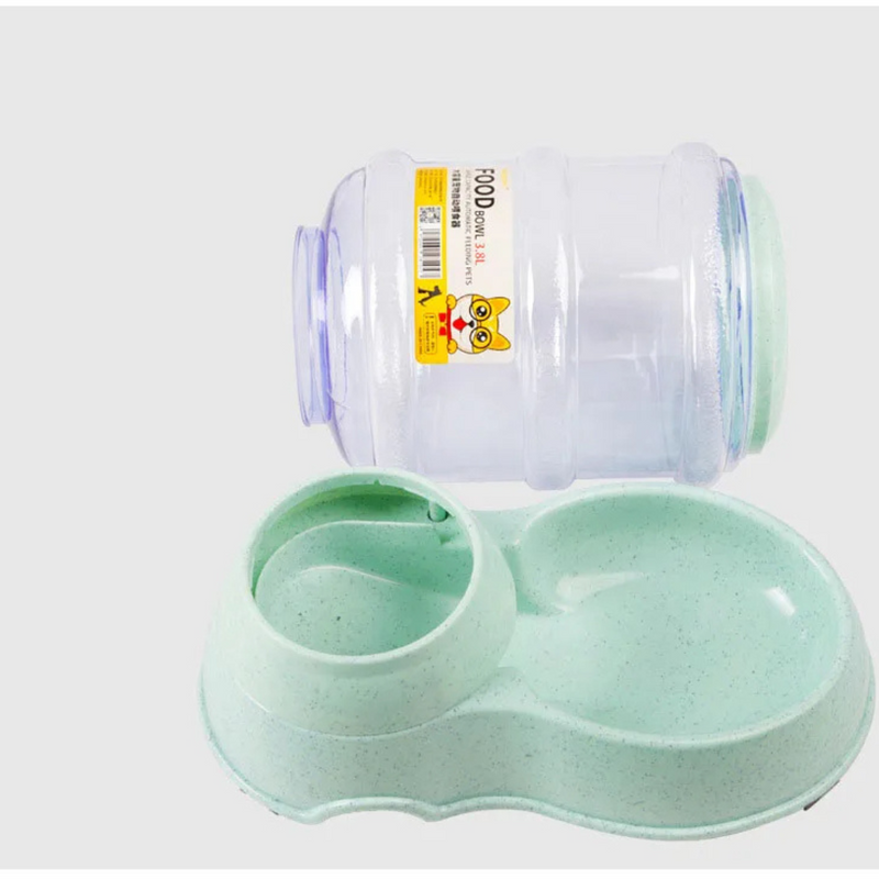 Automatic Pet Feeder & Water Dispenser – 2-in-1 Food & Water Storage
