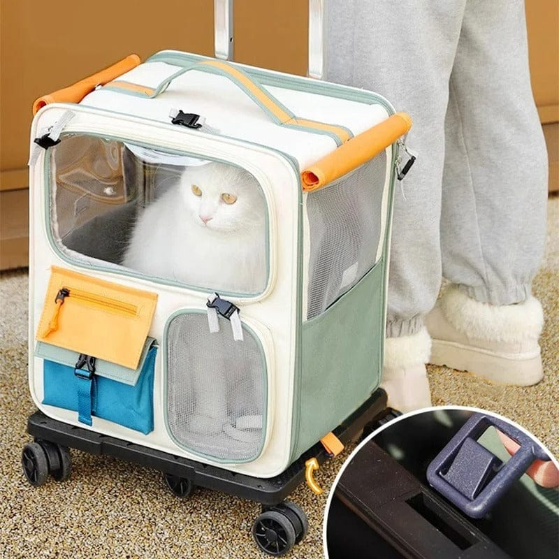 3-in-1 Rolling Pet Travel Carrier — Comfort, Safety & Easy Transport in One