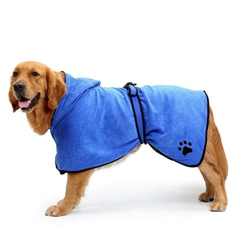 Dog Bathrobe – Microfiber Drying Robe with Full Coverage Hood