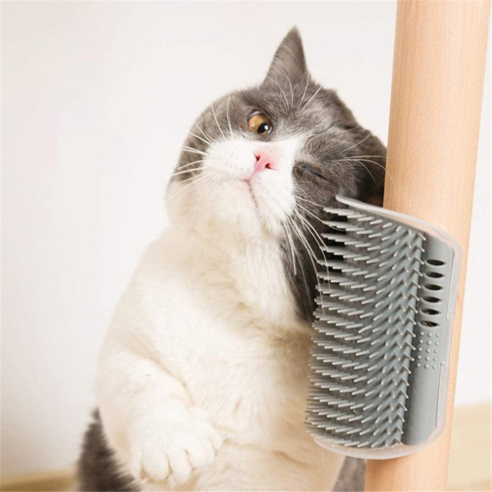 Corner Self Grooming Cat Brush — Easy Fur Care & Stress Relief