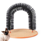 Cat Grooming Arch Scratcher — Self-Grooming Bristles & cratch Base