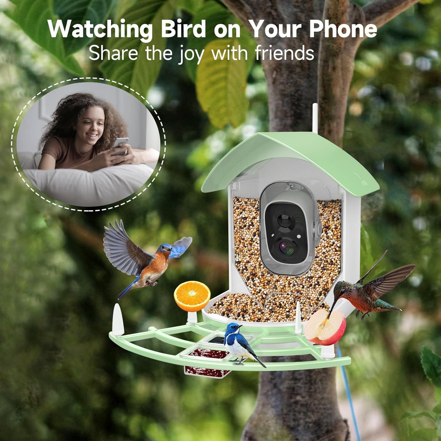 Smart Bird Feeder Camera – Solar Powered, AI Bird ID & Real-Time Alerts