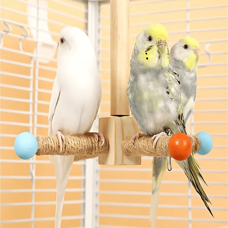 Natural Wooden Bird Perch – Chew and Rest Perch for Bird Cages