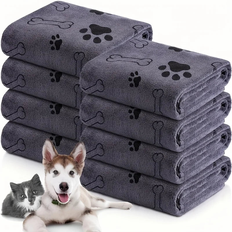 Quick-Drying Microfiber Pet Towel – Super Absorbent & Gentle - 2PCS