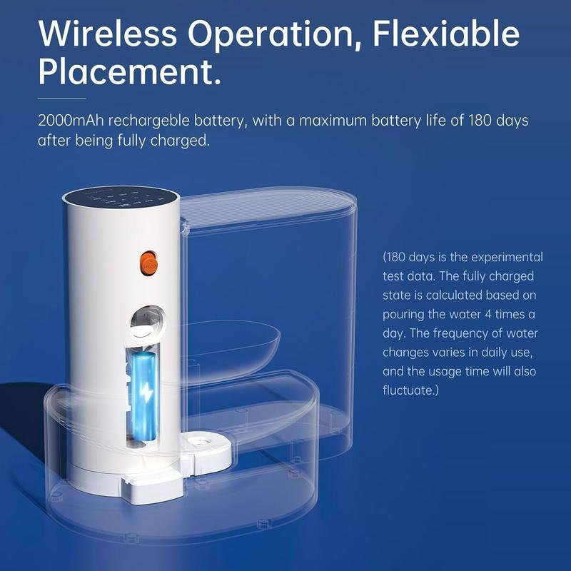 Smart Pet Water Fountain – 3L Dual-Tank, Cordless & Easy Clean
