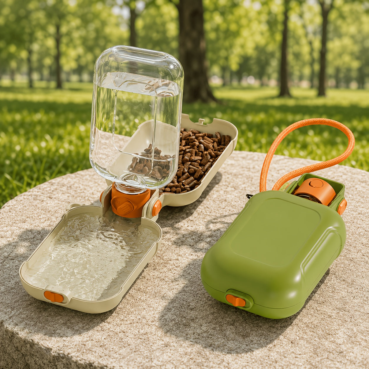 Portable Pet Travel Water & Food Dispenser