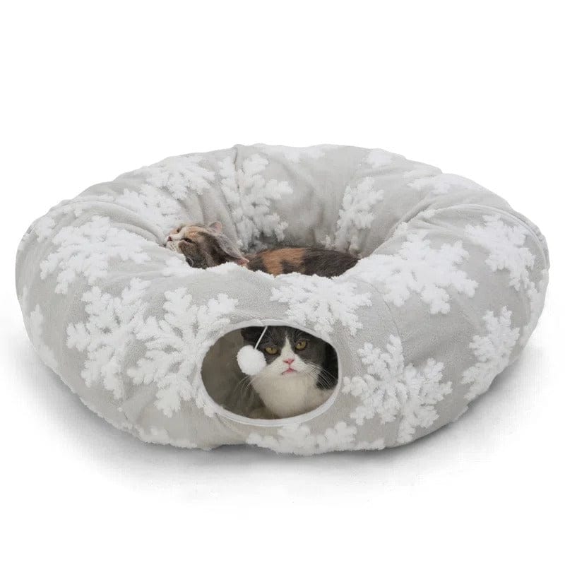 Cat Tunnel Bed – 2-in-1 Play Tunnel with Cozy Nest for Cats