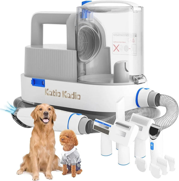Pet Grooming Kit 5-in-1 – Silent Vacuum Clipper System