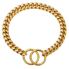 Gold Chain Dog Collar — Premium Durable Metal Collar for Dogs