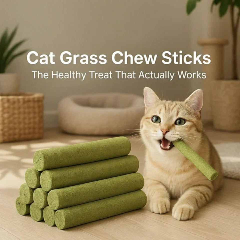 Cat Grass Chew Sticks — Natural Chewing Support for Cats