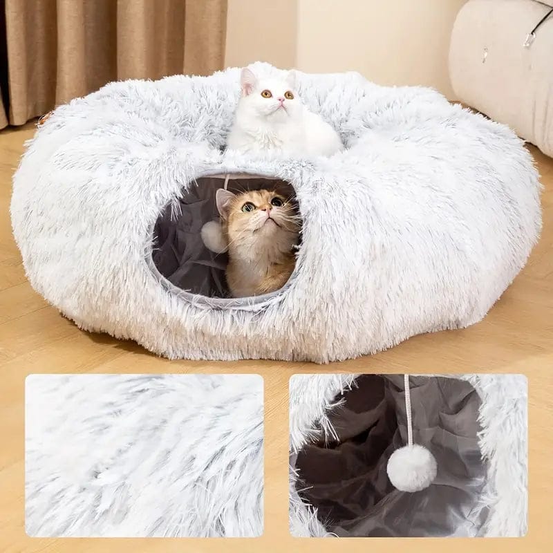 PurrTunnel Cat Tunnel Bed — Interactive Play Tunnel with Cozy Nest