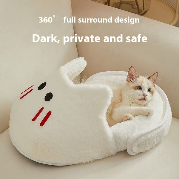 Cat Nest Bedding – Cozy Bunny Slippers Bed for Cats
