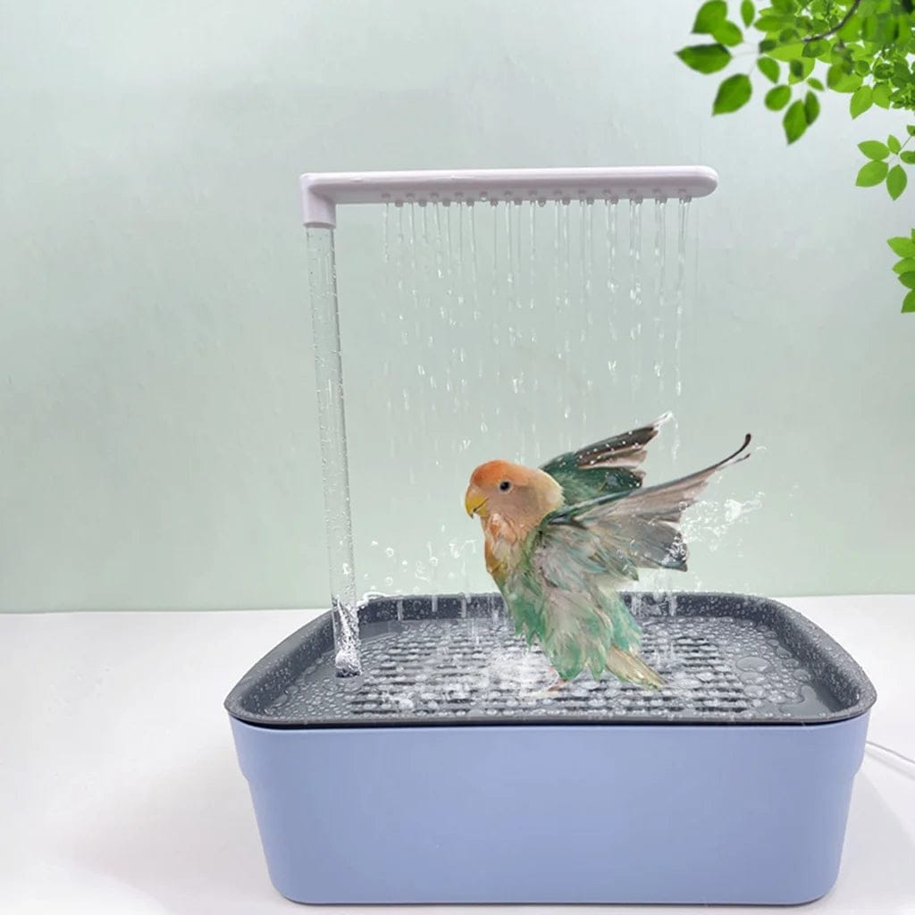 Automatic Parrot Shower Bath – Water Circulation Bird Bath – Easy Grooming & Fun Play – For Small to Medium Birds