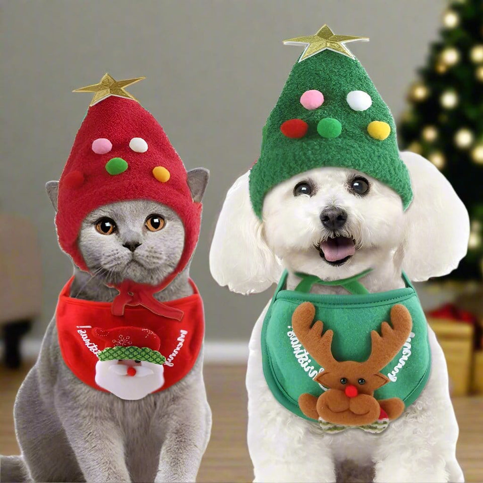 Adorable Christmas Pet Hats – Holiday Style for Cats & Dogs