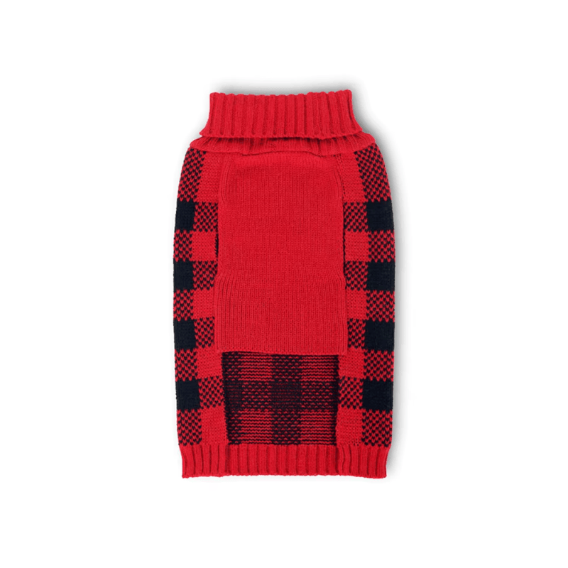 Christmas Reindeer Plaid Turtleneck Dog Sweater